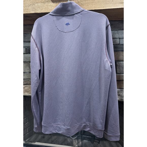 Men’s ONWARD RESERVE Performance Purple/Blue Striped 1/4 Zip Pullover Size M *B3 - Picture 4 of 5